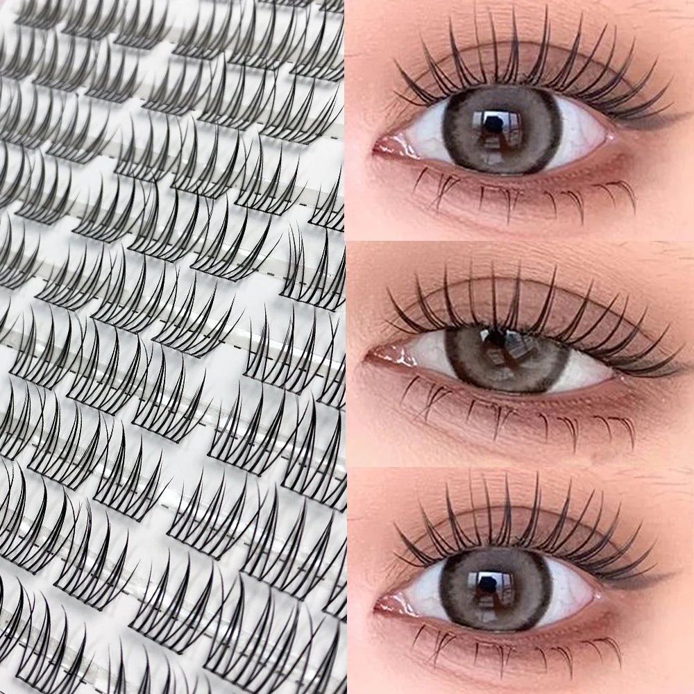 1/box 120 Bundles Mink False Eyelashe Natural Russian 3D laes Individual Eyelash extension cluster makeup tool wholesale lashes