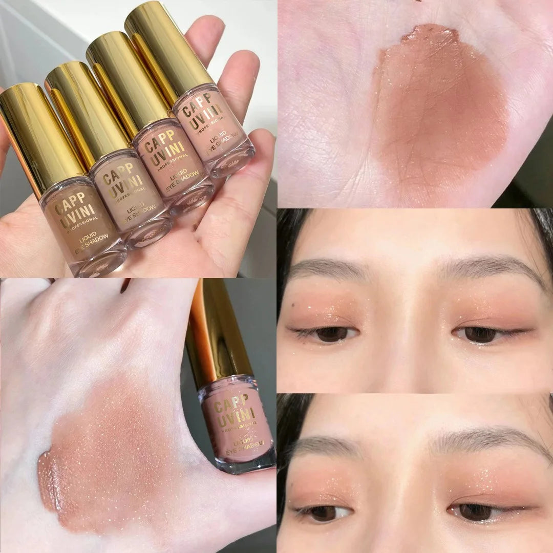 1Pc Nude Matte Liquid Eye Shadow Cream Longlasting Shiny Eyeshadow Shimmer Sequins Glitter Blush Makeup Pallette Comestics