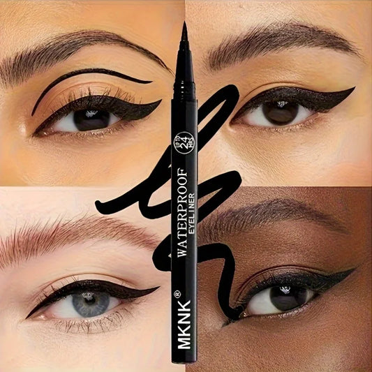 3pcs Black Waterproof, Sweat-Resistant, Smudge-Proof Eyeliner - Ultra Slim Long-Wear Liquid Eyeliner Pen