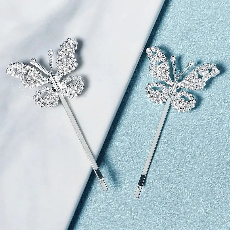 Fashion Bridal Barrettes Clear Crystal Women Hair Ornaments Hair Pins Women Hair Clips Bridal Hair Jewelry Accessories