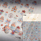 1piece 5Dcute tulip flower nail stickers high quality self-adhesive embossed nail art decals for girls summer decoration sticker