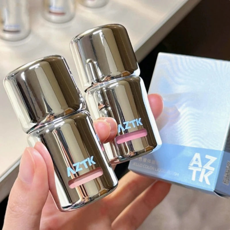 AZTK Liquid Blusher Jelly Color Chinese Blusher Makeup JC04 Aztk Brighten Face Nude Pink Purple Tint Blush Matte Rubores Rouge
