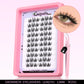 GROINNEYA Natural Cluster Lashes C Curl Manga Lashes Soft Cross Wispy Individual Cluster Anime Eyelashes Extension Eye Makeup