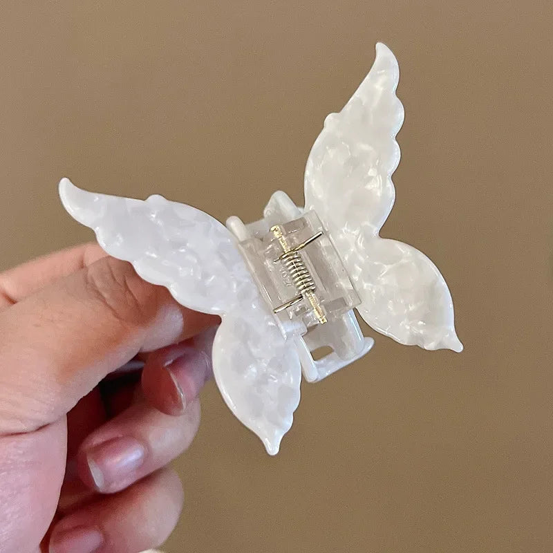 1PC French Retro Butterfly Hair Claw Mermaid Hair Clip Acetic Acid Hair Clip Retro Back of Head Hair Accessories Hairpin