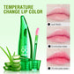 Langmannni Aloe Vera Moisturising Lip Gloss Warm Feeling Colour Changing Lip Glaze Long Lasting Moisture Lip Oil