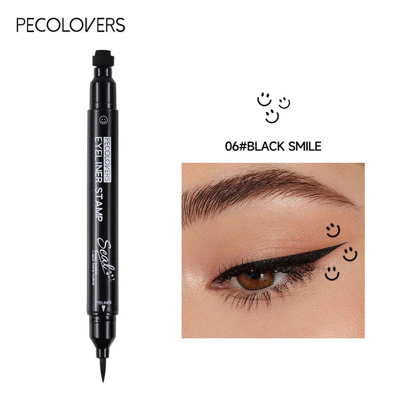Star Liquid Eyeliner Black Moon Stamp Eye Liner Pencil 2 in 1 Waterproof Long-lasting Easy Applying Eye Eyeliner Pen Makeup