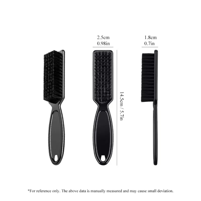 Soft Hair Cleaning Brush Set Barber Neck Duster with Plastic Handle Hairdressing Carving Shape Head Cleaning Tool