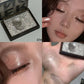 Punk Metallic Glitter Eyeshadow Mousse Matte Shimmer Highlight Pressed Pigments Dark Smoky Purple Pearlescent Eyeshadow Palette