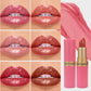 Diamond Chocolate Red Lipstick Pearlescent Glitter Velvet Lipstick Waterproof Shiny Metallic Matte Lip Gloss Non-fade Makeup