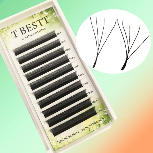 Tbestt 5DW 6DW Volume Lashes Extensions YY Shape Eyelashes False W Shape Eyelashes Extensions Mink Soft 5DW Eyelashes Extensions