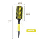 Professional 1PC 6 Sizes Round Wooden Hair Brush Boar Bristle Mix Nylon Salon Women Hair Styling Tools Yellow Brazil Hair Curler