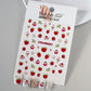 1PC 5D Macaron Flower/Fruit Nail Charms Sticker Embossed Bear/Rabbit/Letter Nails Slider Decals Summer Adhesive Manicure Decor&Y