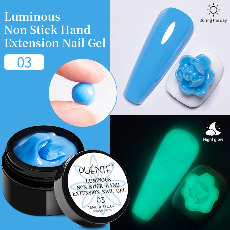 PUENTE Pearl Color Builder Nail Gel Polish Hema Free Shell Thread Glitter Nail Extension Semi-Permanent Construction Gel Varnish