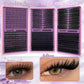 DIY Cluster Lashes 3‑Fold Eyelash Book Large Capacity 6 Styles Mixed Individual Lashes 8‑16mm Spiky Manga Cat Eye Lash Extension