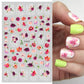 1pcs Sakura Flower 3D Nail Stickers White Cherry Blossom Nail Art Decals Spring Summer Adhesive Slider Decor Wedding Manicure
