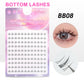 REDSIREN 10Rows Under Eyelash Large Capacity Cluster Lashes Korean Makeup Natural Look Bottom Lashes