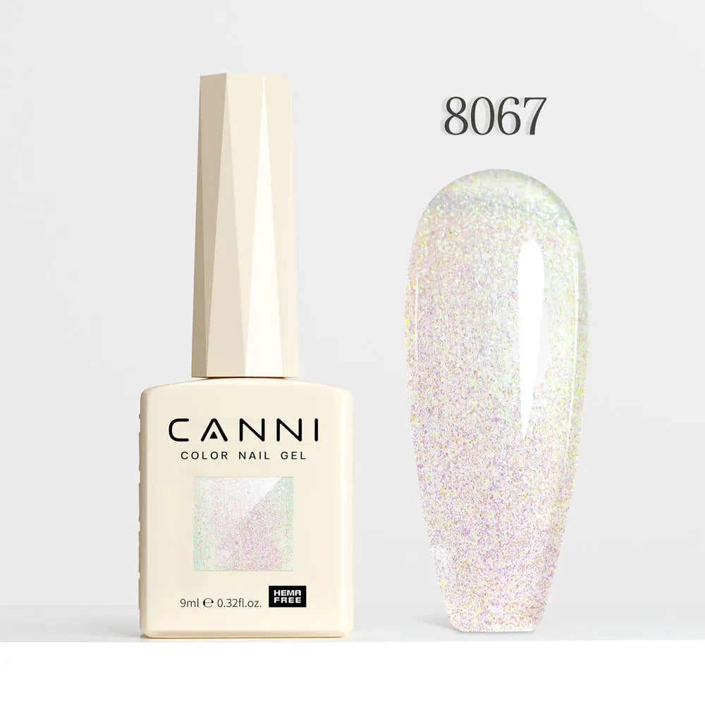 CANNI Gel Nail Polish Glitter Diamond Sparkle Color Collection Gorgeous Color HEMA FREE Soak Off UV LED Semi Permanent AurorGel