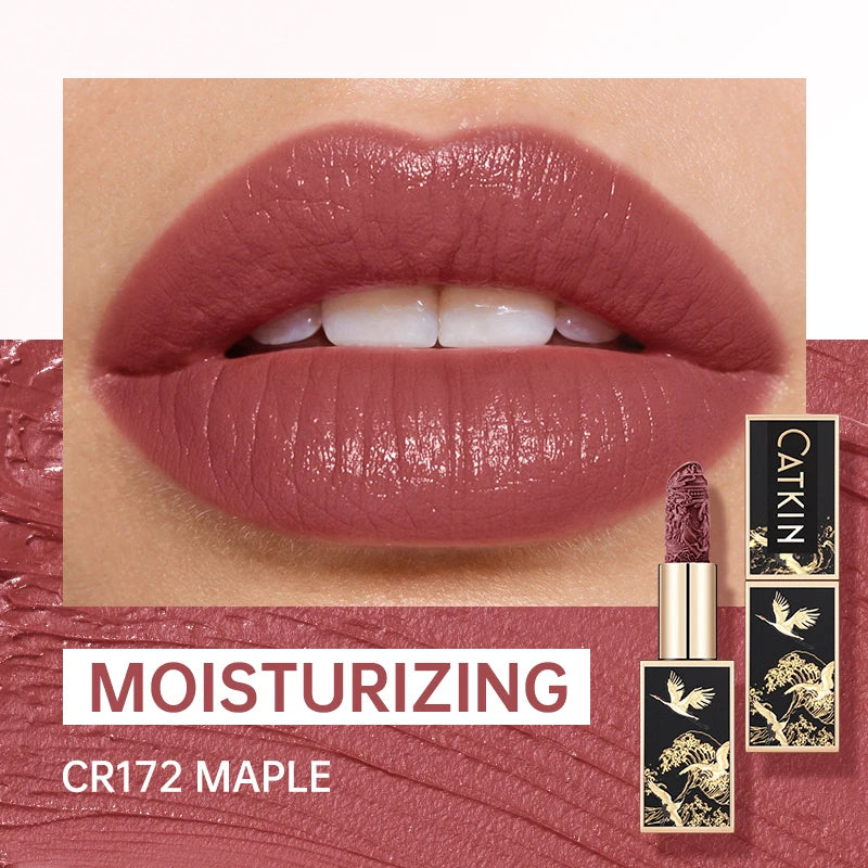 CATKIN Makeup Velvet Matte Lipstick, Hydrating Satin Long Lasting lipstick with Smooth and Creamy Texture
