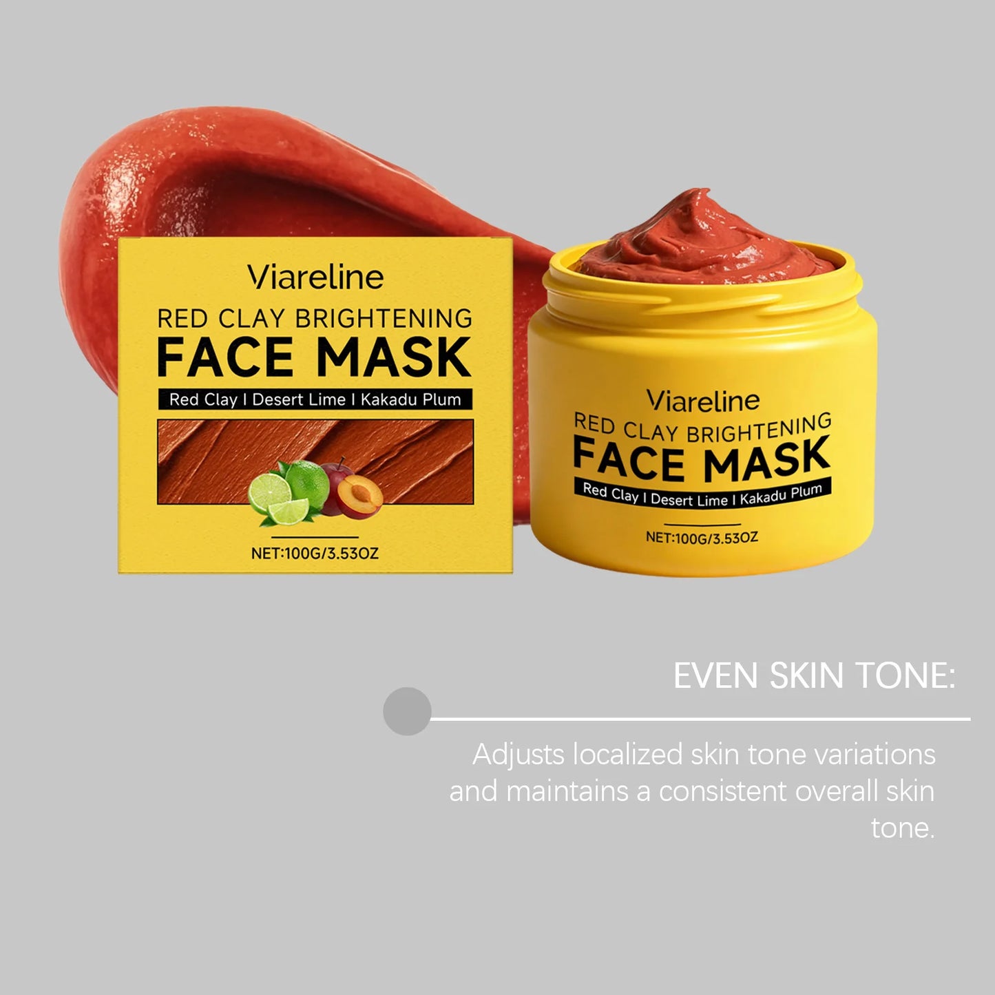 Red Clay Mask Deep Cleansing Shrinking Pores Improve Dark Spots Tighten Whitening Hydrating Oil Control Brightening Facial Mask