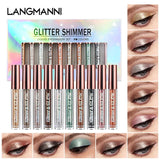10-Piece Diamond Glitter Liquid Eyeshadow Set, Long-Lasting Shimmer, High-Pigment Sparkling Eye Makeup, Perfect for Glamorous