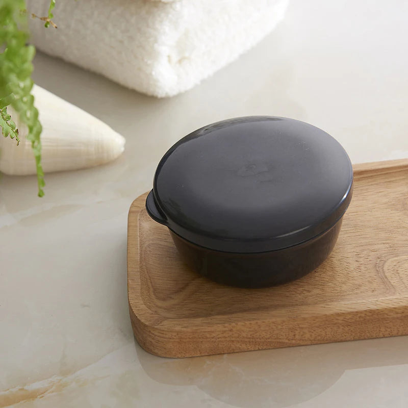 1PC Circular Soap Box Creative PP Waterproof Sealed Portable Soap Box Cover Drainage Soap Rack Supplies