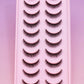 10 Pairs Natural Eye Lashes Faux Mink Eyelashes Winged End Eye Elongated Eyelashes Natural Long Manga Lashes Fake Lashes Makeup