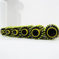 Professional 1PC 6 Sizes Round Wooden Hair Brush Boar Bristle Mix Nylon Salon Women Hair Styling Tools Yellow Brazil Hair Curler
