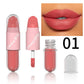 Lipstick Lip Gloss 2-in-1 Matte Lip Color Velvet Lip Glaze Waterproof Long Lasting Non-marking Natural Lip Tint Blam Cosmetic