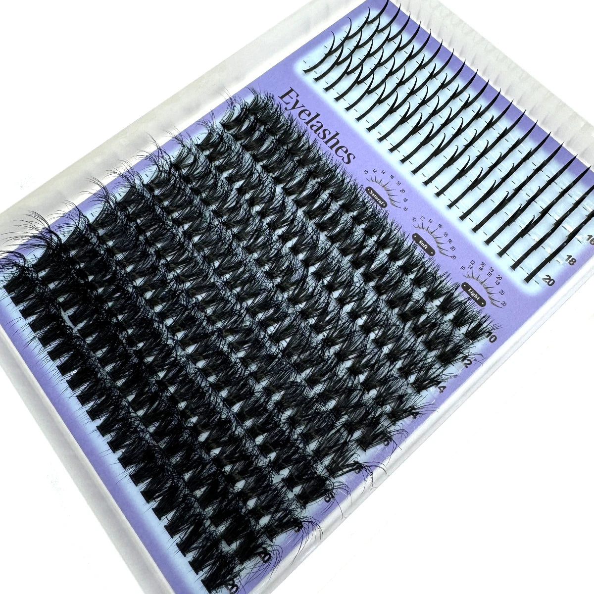 15Rows Lash Clusters Spikes Eyelash Extensions Spiky Lashes Extension Thick Individual Cluster Lashes with Spikes&Bottom Lashes