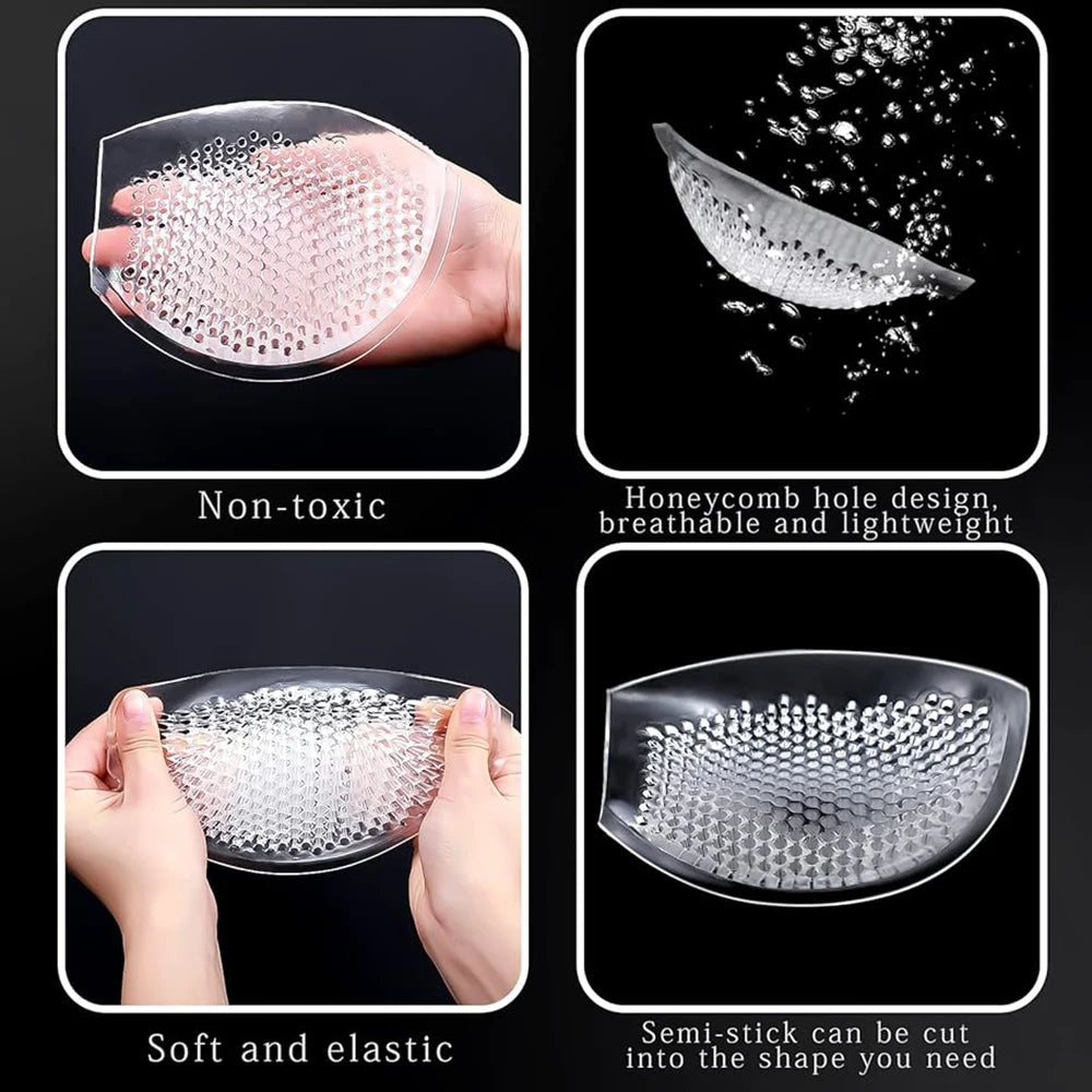 Silicone Bra Inserts Gel Bra Push Up Breast Pads Bra Padding Bust Enhancer For Sports Bra Swimsuit Cleavage Enhancers Pads