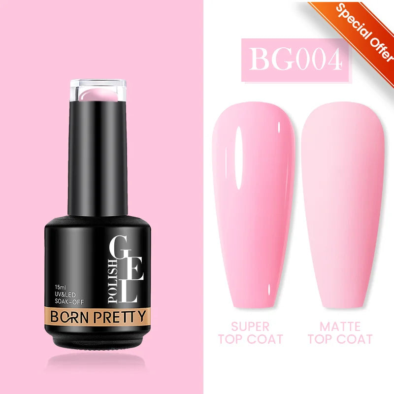 BORN PRETTY 10ml Sparkling Glitter Reflective Gel Nail Polish Sparkly Holo Shiny Pink Silver Black Gel Nail Art Salon Varnish