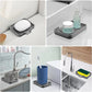 Silicone Soap Dish with Drain, Kitchen Soap Tray Shower Self Draining Soap Dish Soft Bathroom Soap Holder for Kitchen Bathroom