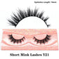 Half Eye Lashes Natural 3D Mink Short False Eyelashes Fluffy Wispy Cross Strip Fake Lashes Soft Half Eyelashes Extension Makeup