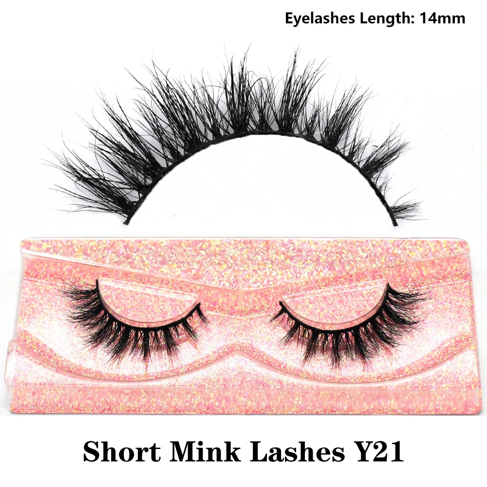 Half Eye Lashes Natural 3D Mink Short False Eyelashes Fluffy Wispy Cross Strip Fake Lashes Soft Half Eyelashes Extension Makeup