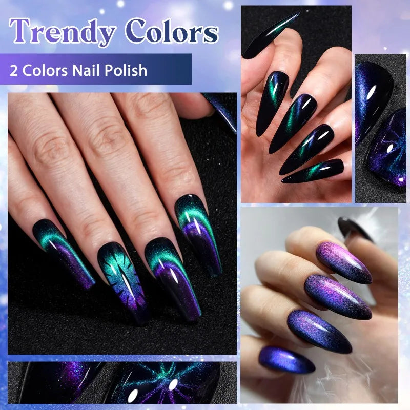 3pcs/set 8ml Cat Magnetic Nail Polish Long Lasting Quick Drying No Need of Lamp to Cure Nail Supplies Vernis for Nails Manicure