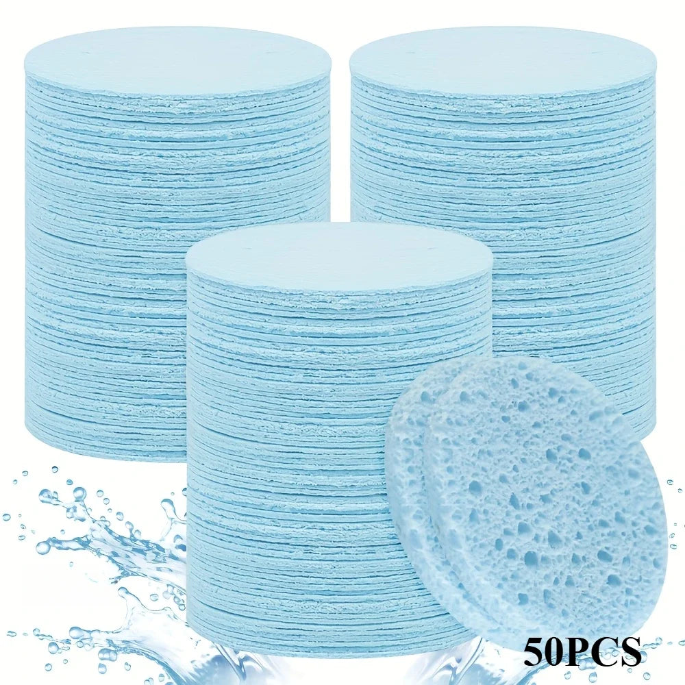 50/20/10PCS Compressed Facial Sponge Cosmetic Hydrotherapy Sponge Suitable for Daily Cleansing Makeup Removal and Exfoliation