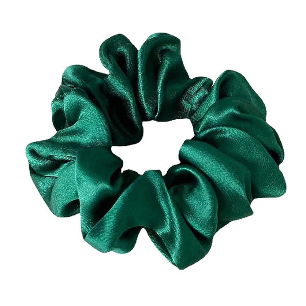 100% Pure Mulberry Silk Large Scrunchies Elastics Bands Hair Ties Gum Ropes Ponytail Holders Hair Accessories for Women Girls