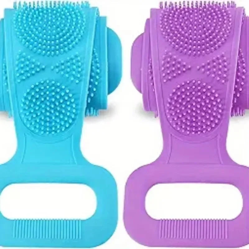 Body Silicone Brush Scrub Body Exfoliating Sponge Brush Bathroom Shower Back Brush Bath Scrub Clean Tool Stain Removal Bath Belt
