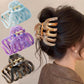 New Large Marble Stripes Pumpkin Hair Claws Crab Hairpins For Women Sweet Hair Clip Barrettes Headband Hair Accessories Styling