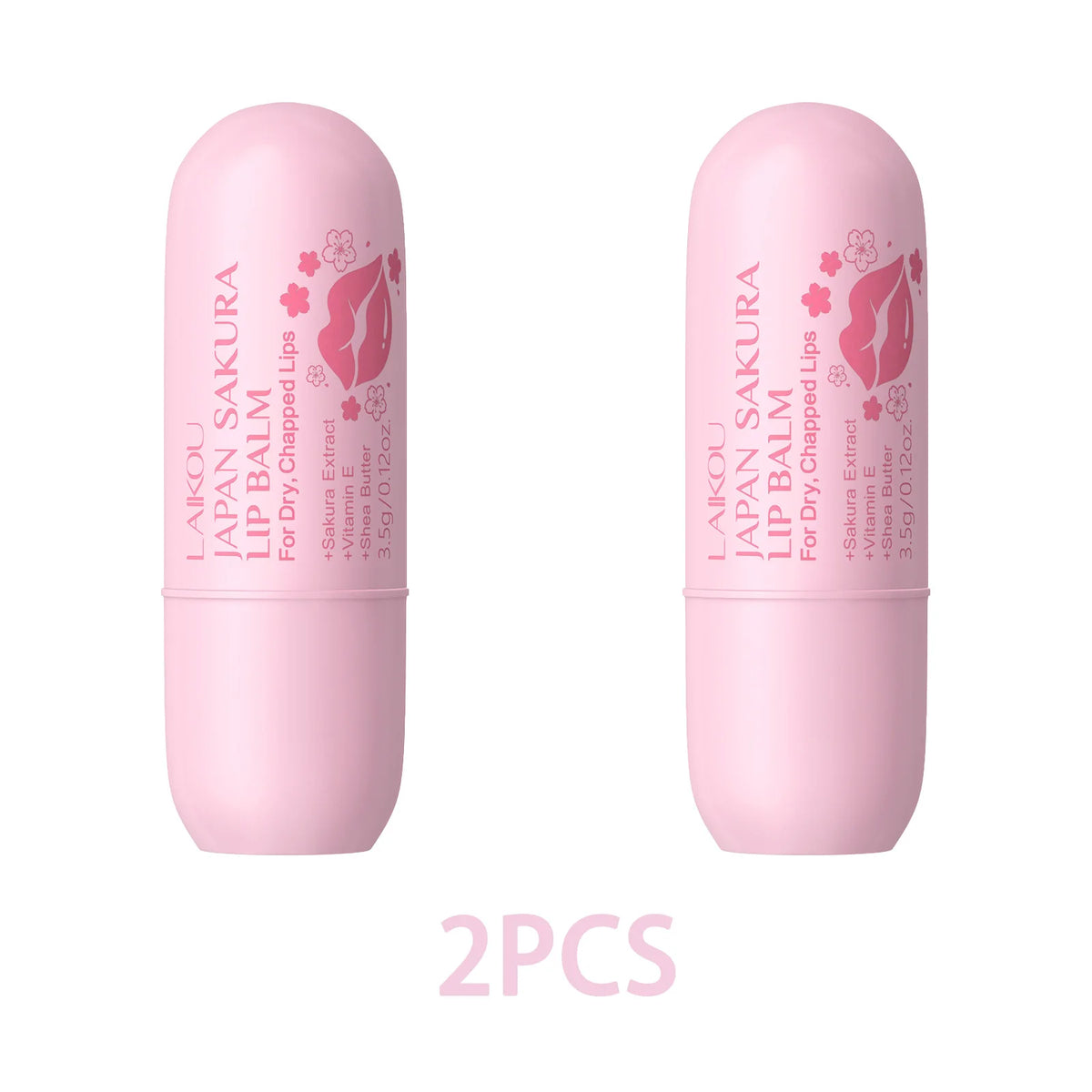 LAIKOU Sakura Lip Balm Nourishing Refreshing Hydrating and Lasting Moisturizing Preventing Cracking Repairing for Daily Lip Care