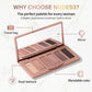 Mini Soft Pink Eyeshadow Palette Long Lasting All-Day Wear Brighten Eyes Matte & Shimmer Shadow Smooth Texture Eyeshadow Palette