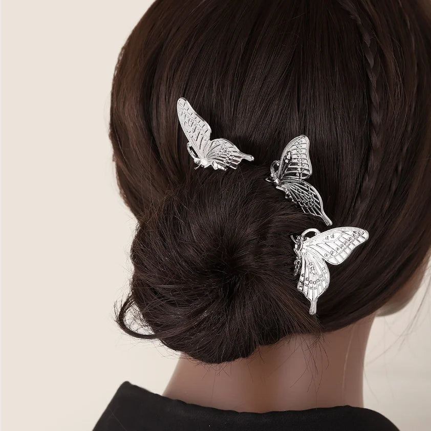 Metal Butterfly Hair Comb For Women Vintage Bridal Hair Clips Pins Bride Hairstyle Fashion Wedding Hair Accessories