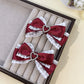 Lace Stripe Satin Bow Hair Clip Heart Rhinestone Barrettes Women Lolita Daily Wedding Party Hair Accessories Hair Clips ForWomen