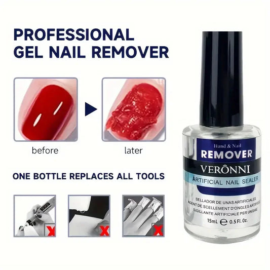 15ML Nail Gel Polish Fast Remover Gel Polish Soak Off UV LED Cleaner Function Gel Remove Manicure For Home Use or Nail Salons