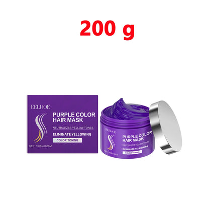 Keratin Purple Hair Mask 100g Repair Treatment for Gray & Yellowing Hair, Anti-Brass Toning Mask for Blonde & Bleached Hair