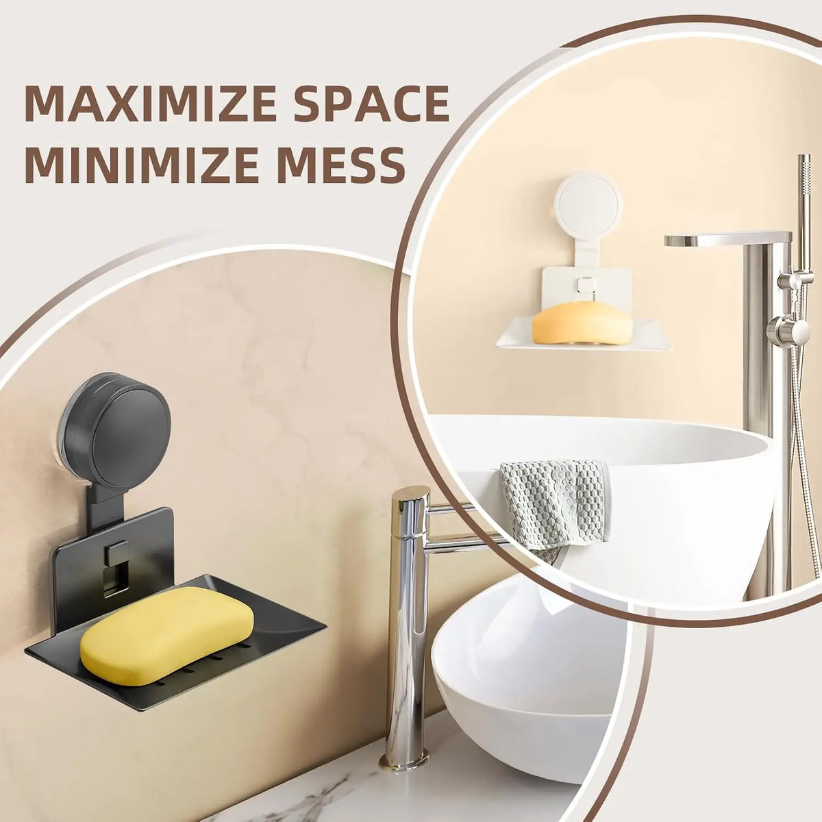 New No Need To Drill Suction Cup Bathroom Drain Soap Storage Holder Soap Dish Storage Rack Bathroom Accessories