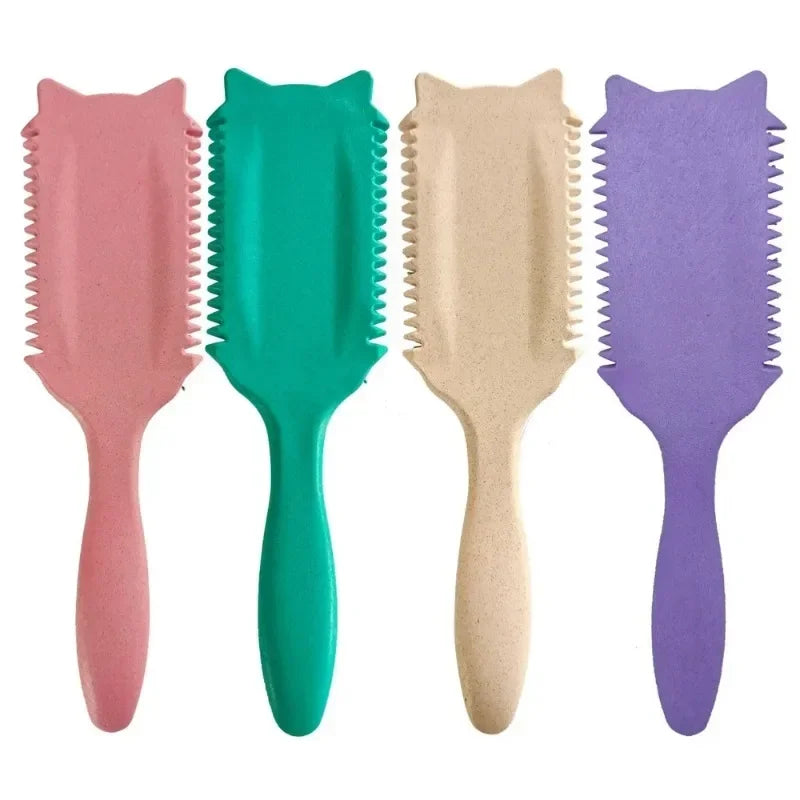 Boar Bristle Curl Defining Brush Detangling & Shaping Styling Tool for Curly Hair Professional Salon Comb for Women & Men