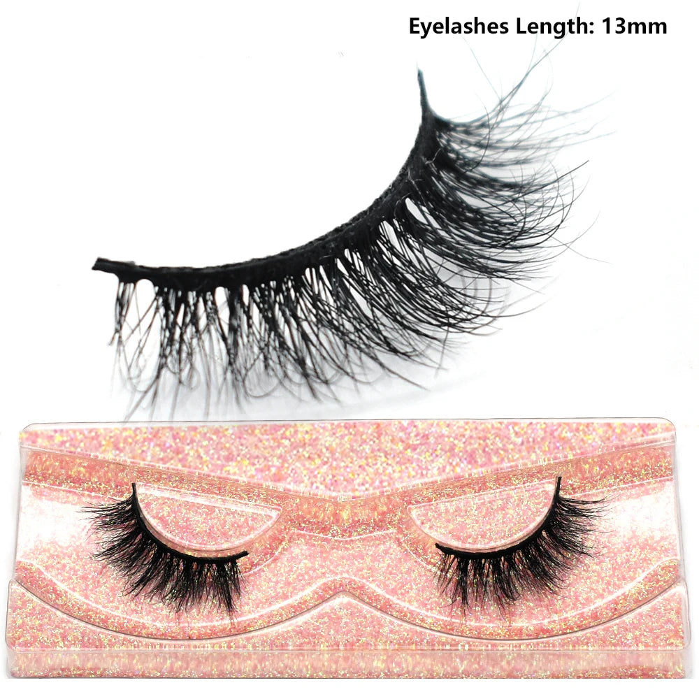 Half Eye Lashes Natural 3D Mink Short False Eyelashes Fluffy Wispy Cross Strip Fake Lashes Soft Half Eyelashes Extension Makeup