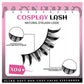 DINGSEN 5 Pairs Manga Lashes Cosplay Fake Eyelashes Strip Lash Soft Natural Look Fox Eye Korean Manhua Makeup False Eyelashes