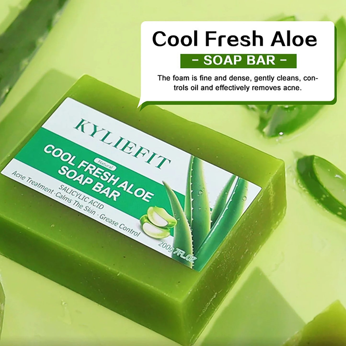 Aloe Vera Soap Bar With All Natural Ingredients, Remove Acne, Dark Spots, Brightening, Oil Control, Clean Skin, Exfoliation